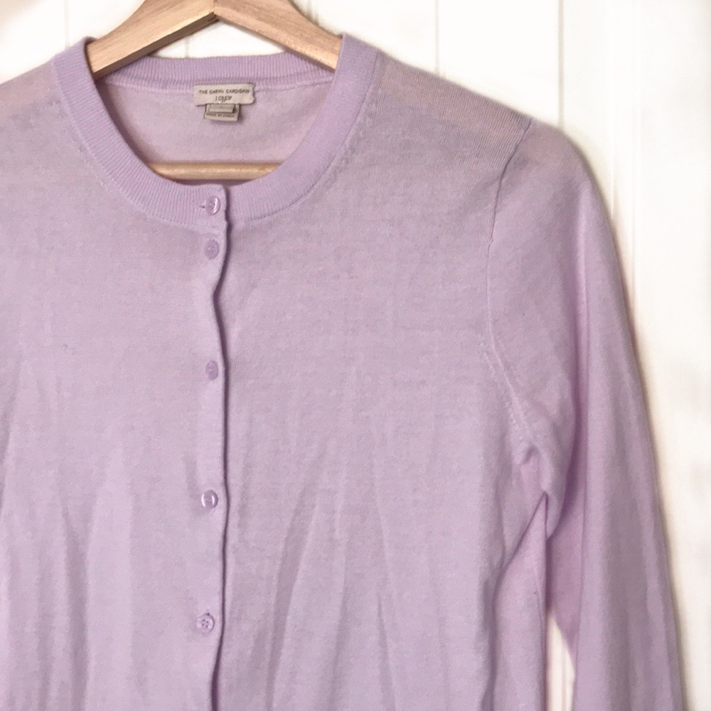 J. Crew | Lavender Caryn Cardigan Sweater Size S
